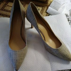 Linen high heel